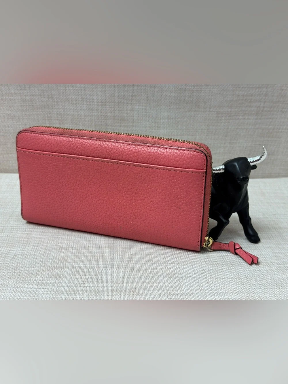 kate spade Coral Zip Around Wallet in Bright Coral